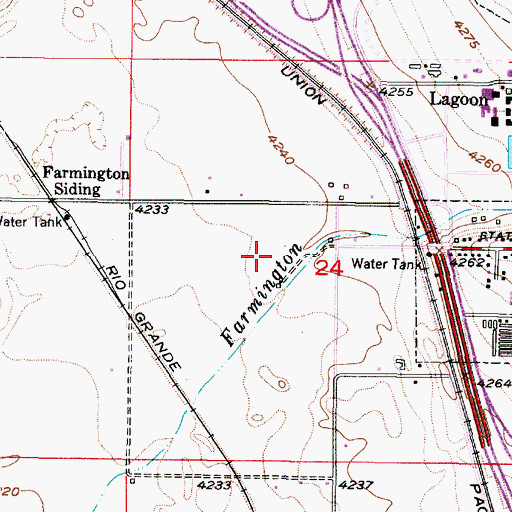 Topographic Map of West Point City Police Department, UT