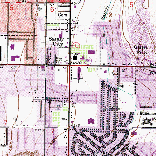Topographic Map of Sandy City Police Department Substation, UT