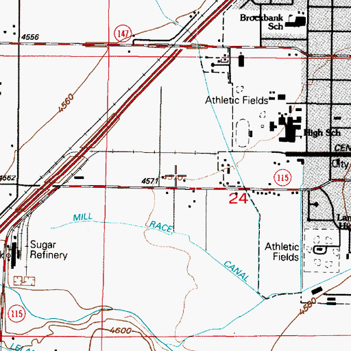 Topographic Map of Spanish Fork Police Department, UT