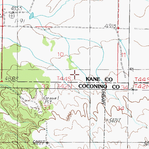 Topographic Map of Kane County Sheriffs Office, UT