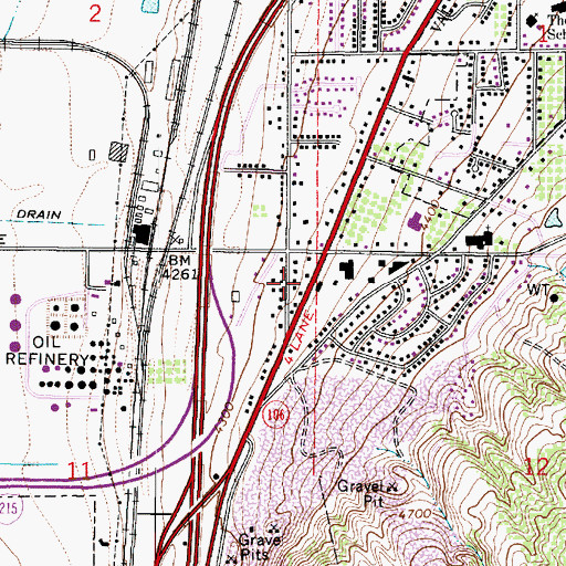 Topographic Map of North Salt Lake Police Department, UT
