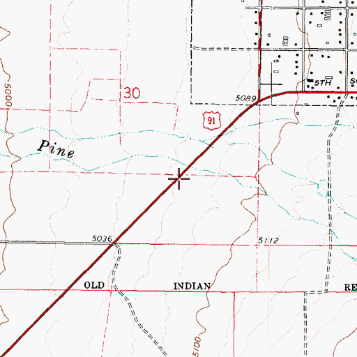 Topographic Map of Utah Highway Patrol Section 14 Fillmore Office, UT