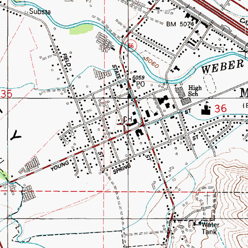 Topographic Map of Morgan County Sheriff Department, UT