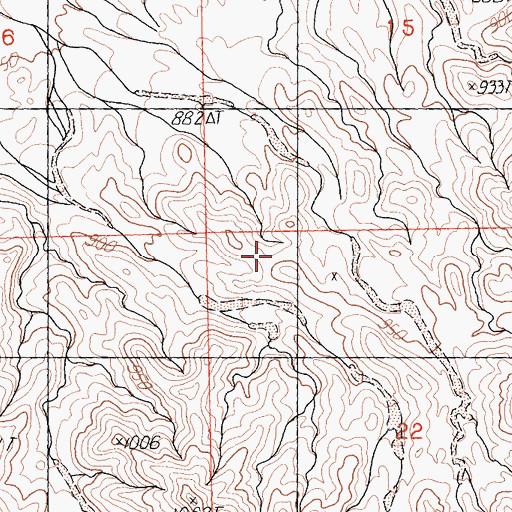 Topographic Map of Piute Mountains, CA