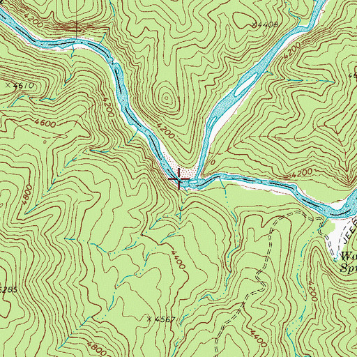 Topographic Map of Carrizo Creek, AZ