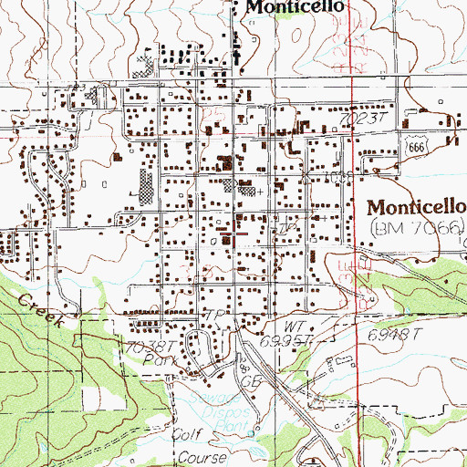 Topographic Map of San Juan County Sheriff's Office, UT