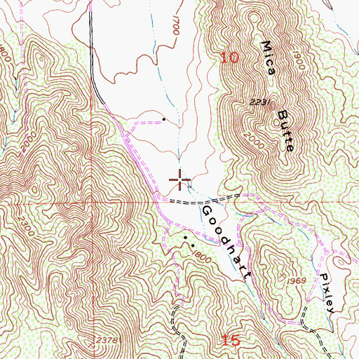 Topographic Map of Pixley Canyon, CA