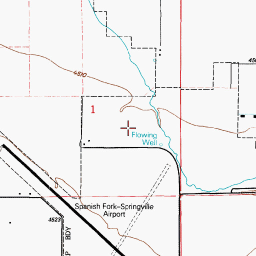 Topographic Map of Utah County Sheriff's Office, UT