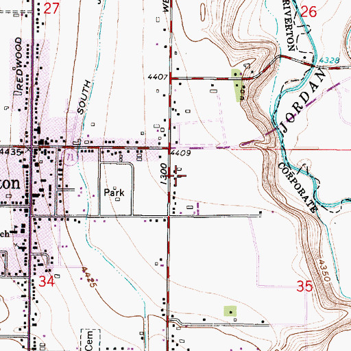 Topographic Map of Unified Police Department of Greater Salt Lake - Riverton City, UT