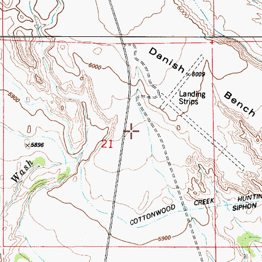 Topographic Map of Emery County Sheriff's Office Castle Dale, UT