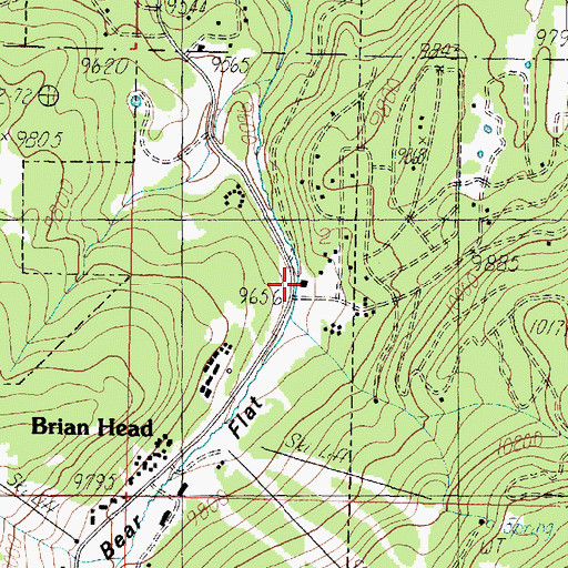 Topographic Map of Brian Head Police Department, UT