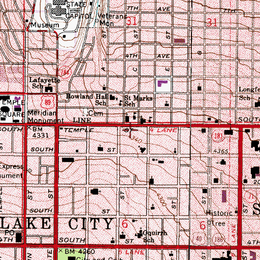 Topographic Map of United States Drug Enforcement Agency, UT