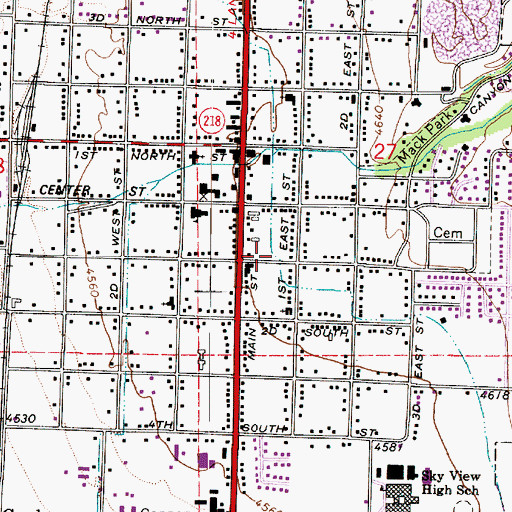 Topographic Map of Rich County Sheriff's Office, UT