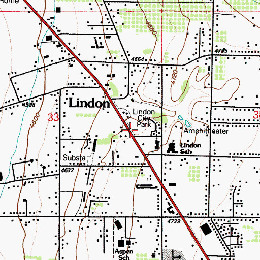 Topographic Map of Lindon Police Department, UT