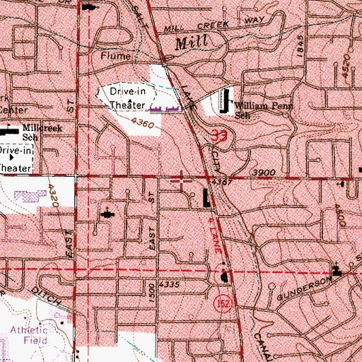 Topographic Map of Unified Police Department of Greater Salt Lake - Millcreek Township, UT