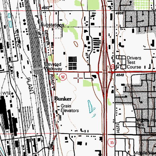 Topographic Map of Utah Highway Patrol Section 6 Orem Office, UT