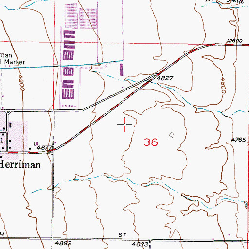 Topographic Map of Unified Police Department Herriman Precinct, UT