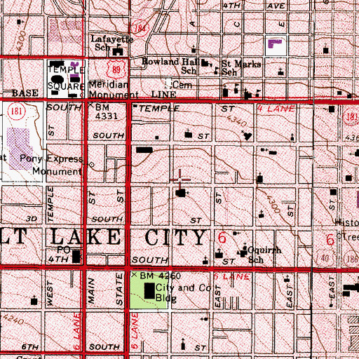 Topographic Map of Bureau of Alcohol Tobacco Firearms and Explosives Salt Lake City Field Office, UT