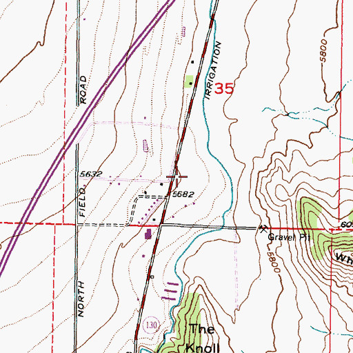 Topographic Map of Utah Highway Patrol Section 11 Cedar City Office, UT