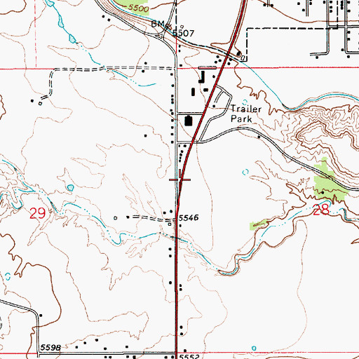 Topographic Map of Utah Highway Patrol Section 9 Price Office, UT