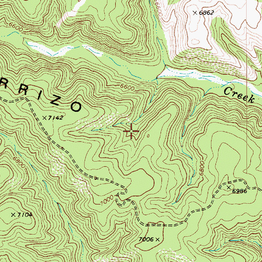 Topographic Map of Carrizo Ridge, AZ