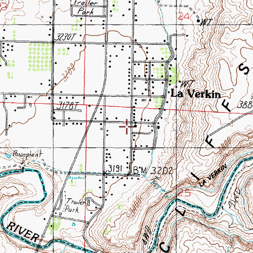 Topographic Map of La Verkin Police Department, UT