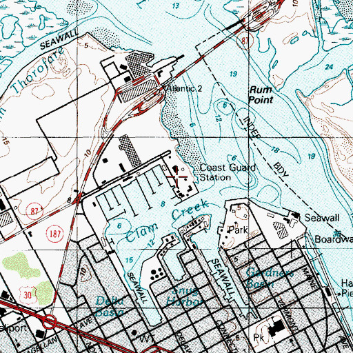 Topographic Map of New Jersey State Police Marine Services Bureau, NJ