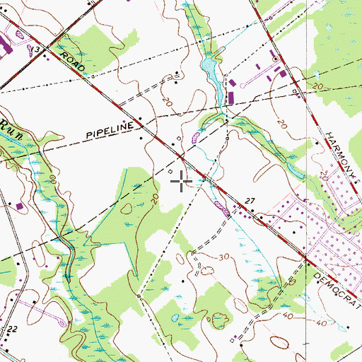 Topographic Map of East Greenwich Township Police Department, NJ