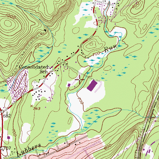 Topographic Map of Byram Township Police Department, NJ