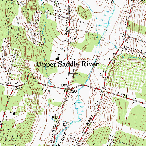 Topographic Map of Upper Saddle River Police Department, NJ