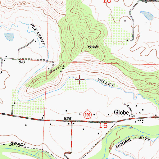 Topographic Map of Pleasant Valley Ditch, CA