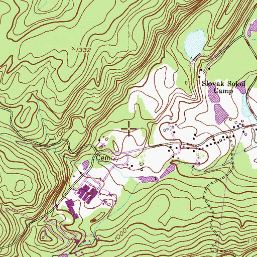 Topographic Map of Jefferson Township Police Department, NJ