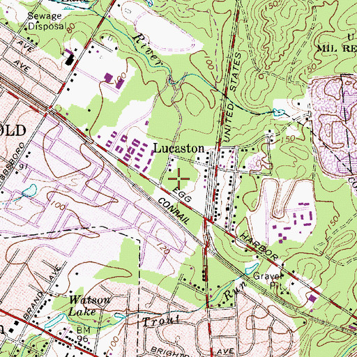 Topographic Map of Lindenwold Police Department, NJ
