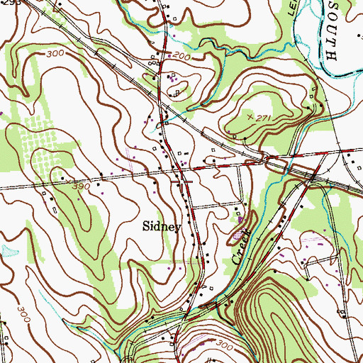 Topographic Map of Franklin Township Police Department Pittstown, NJ