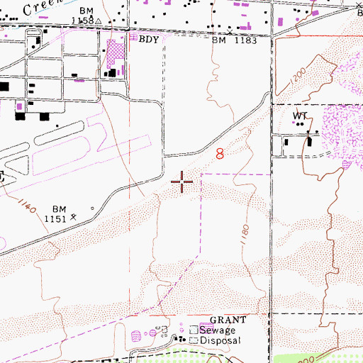 Topographic Map of Plunge Creek, CA