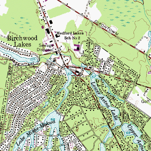 Topographic Map of Medford Lakes Police Department, NJ