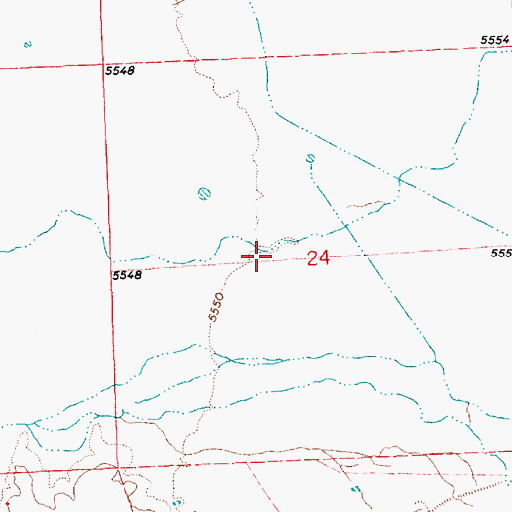 Topographic Map of Carrizo Wash, AZ