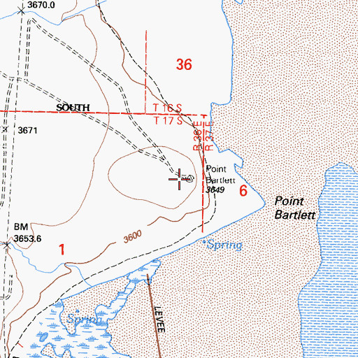Topographic Map of Point Bartlett, CA