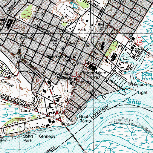 Topographic Map of Somers Point Police Department, NJ