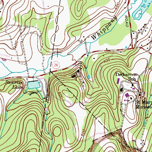 Topographic Map of Morris County Park Police Department, NJ