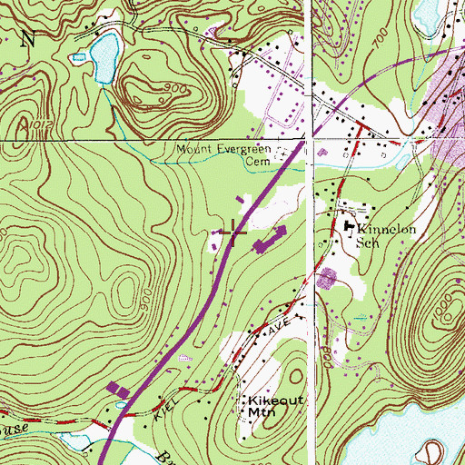 Topographic Map of Kinnelon Borough Police Department, NJ