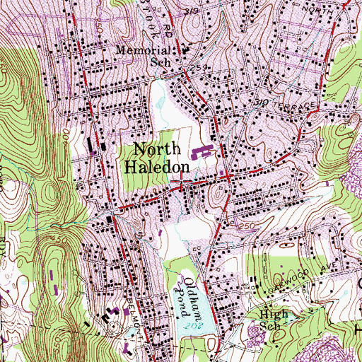 Topographic Map of North Haledon Police Department, NJ