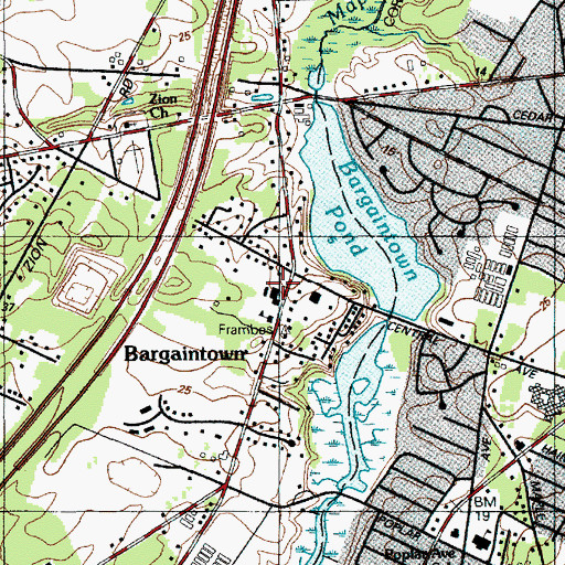 Topographic Map of Egg Harbor Township Police Department, NJ