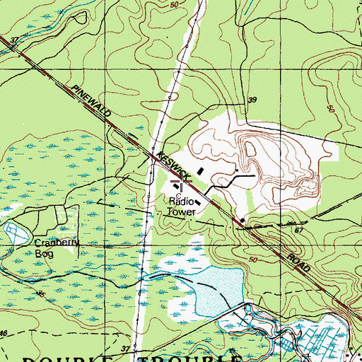Topographic Map of Berkeley Township Police Department, NJ