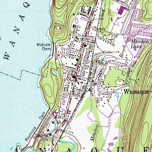 Topographic Map of Wanaque Borough Police Department, NJ