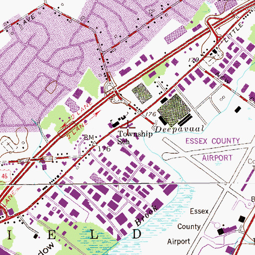 Topographic Map of Fairfield Police Department, NJ