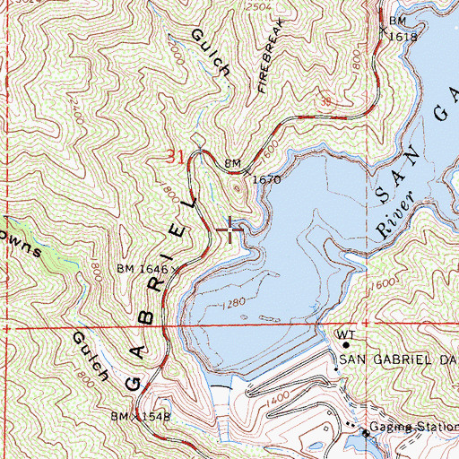 Topographic Map of Polecat Gulch, CA