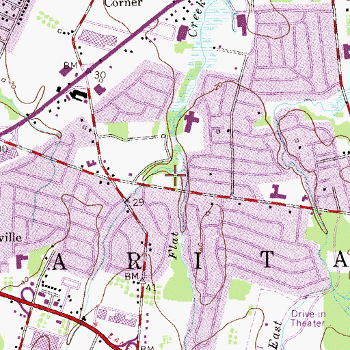 Topographic Map of Hazlet Township Police Department, NJ