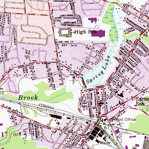 Topographic Map of South Plainfield Police Department, NJ