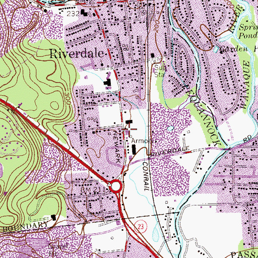 Topographic Map of Riverdale Police Department, NJ